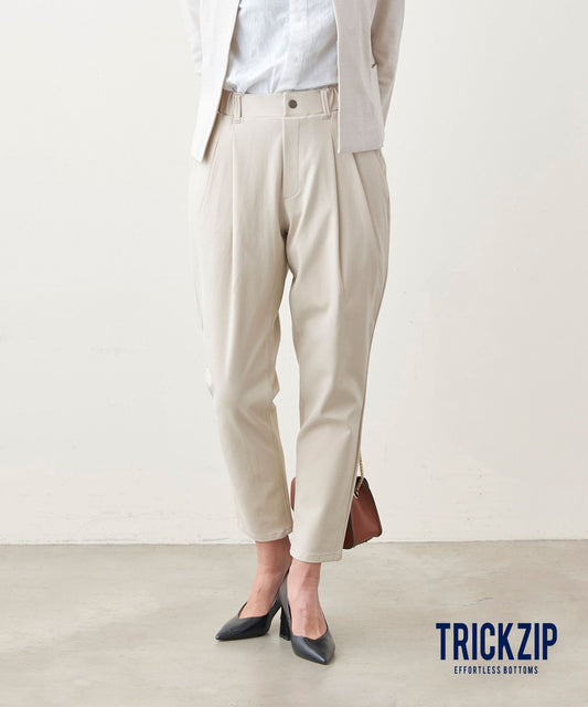 WWO きれいめポンチのタックテーパードパンツ(レディース・TRICKZIP)_8113123