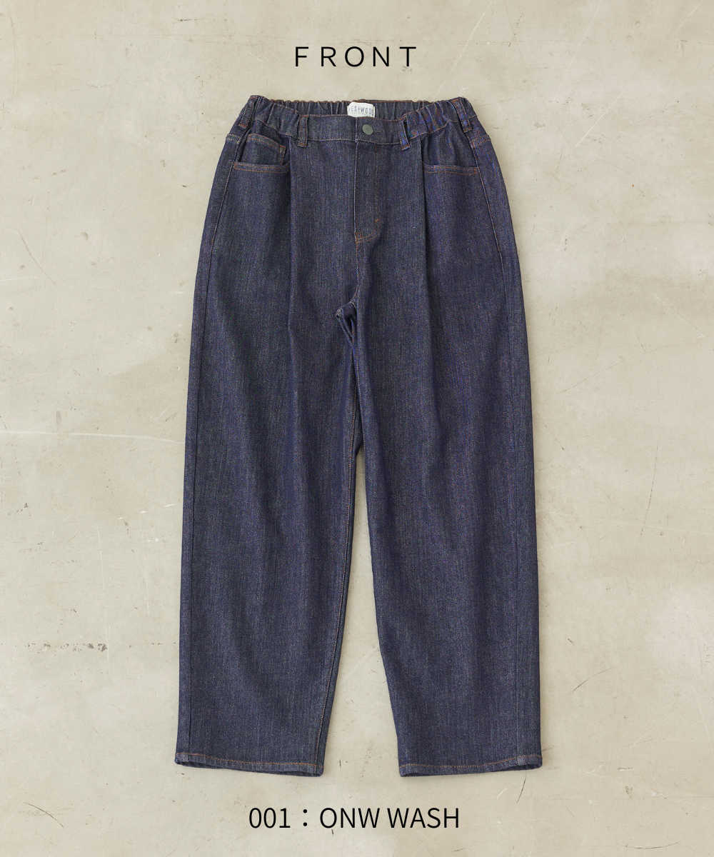 WWO 涼ふわデニムのタックパンツ(レディース・TRICKZIP)_8114044