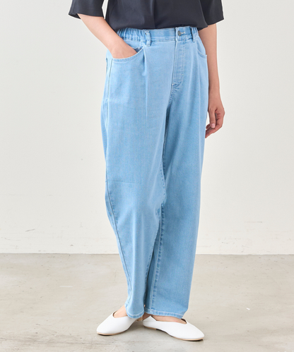 WWO 涼ふわデニムのタックパンツ(レディース・TRICKZIP)_8114044