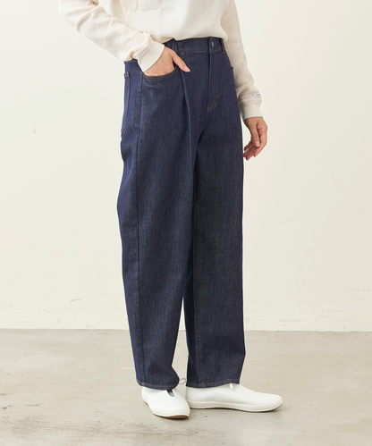 WWO 涼ふわデニムのタックパンツ(レディース・TRICKZIP)_8114044