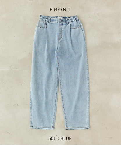 WWO 涼ふわデニムのタックパンツ(レディース・TRICKZIP)_8114044