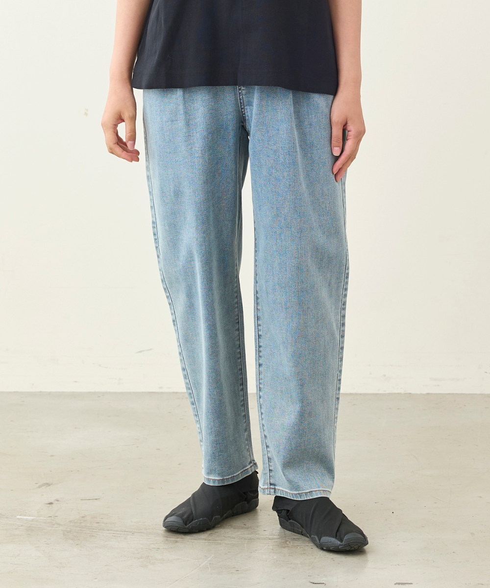 WWO 涼ふわデニムのタックパンツ(レディース・TRICKZIP)_8114044