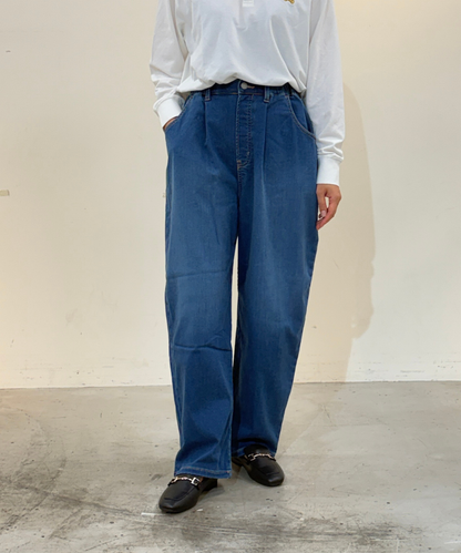WWO まるでスウェットデニムのバルーンパンツ(レディース・TRICKZIP)_8116053