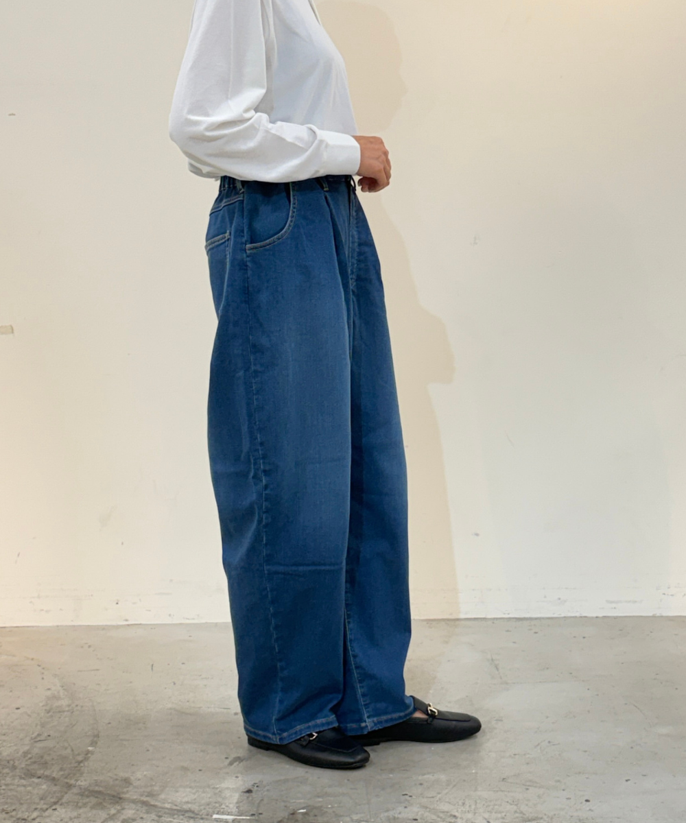 WWO まるでスウェットデニムのバルーンパンツ(レディース・TRICKZIP)_8116053