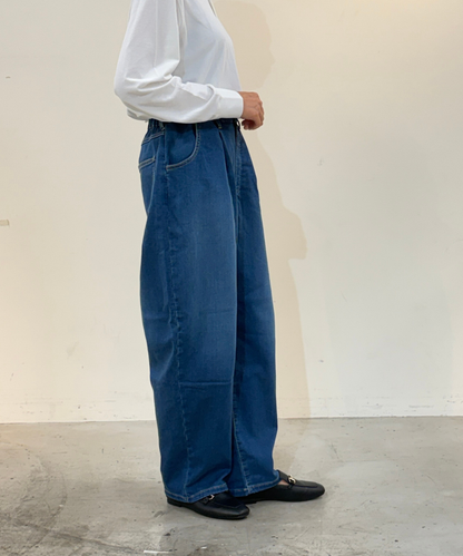 WWO まるでスウェットデニムのバルーンパンツ(レディース・TRICKZIP)_8116053