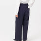 あったか裏フリースニットツイルのストレートワイドパンツ(レディース・DENIWARM)_8133167